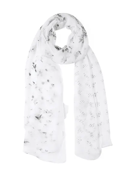 Allegra K- Floral Chiffon Long Scarf Wrap Shawl