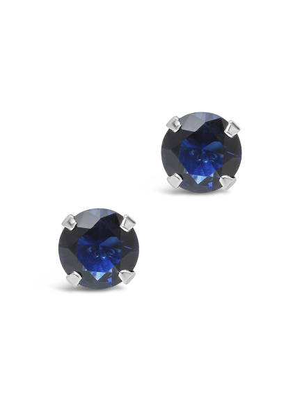 Sterling Forever - Sterling Silver 7mm Rainbow Cz Studs