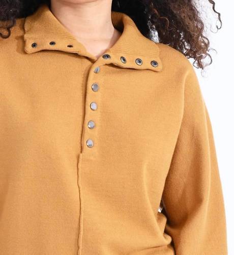 MOLLY BRACKEN - High Neck Buttoned Sweater