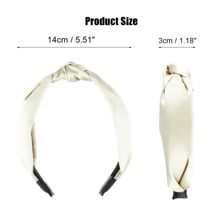 Unique Bargains- Silk Cross Knotted Headband Hairband