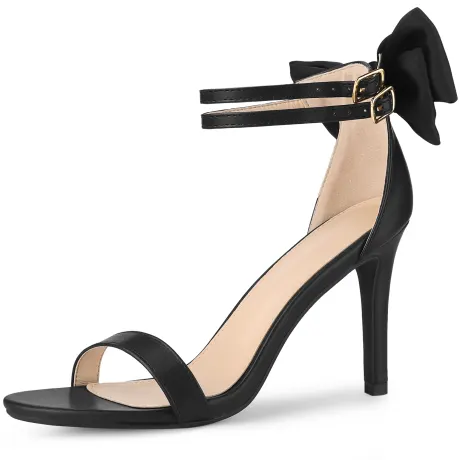 Allegra K- Bow Back Stiletto Heel Sandals