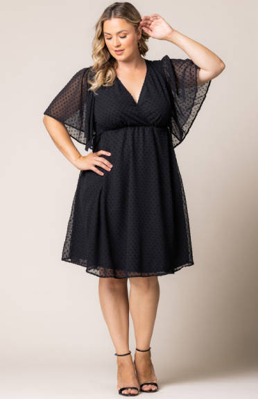 Kiyonna Florence Flutter Sleeve Dress (Plus Size)