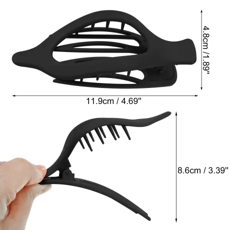 Unique Bargains - 2pcs Plastic Hair Claws Hair Barrettes