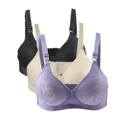 Allegra K- Lace Full Coverage Non-Wired Stretchy Wirefree Bra