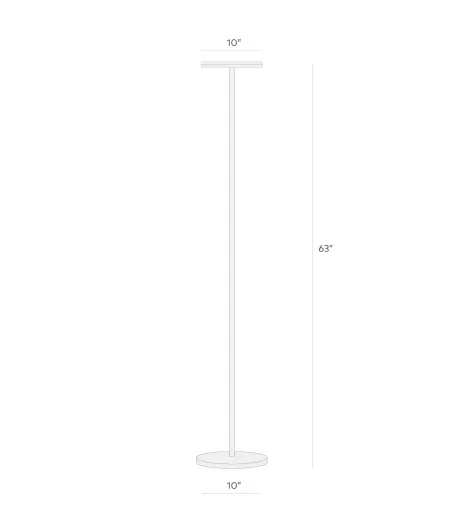 Sky Led Torchiere Floor Lamp With Adjustable Head Brushed