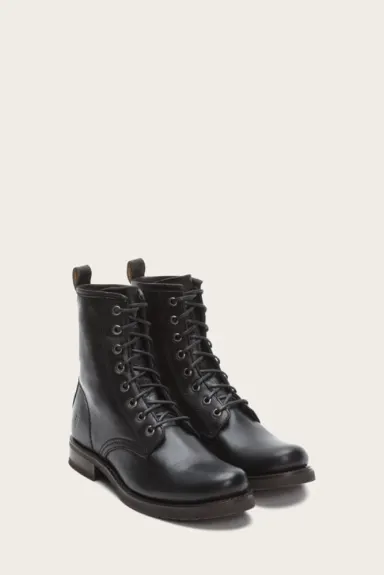 Frye Veronica Combat en bottines en noir