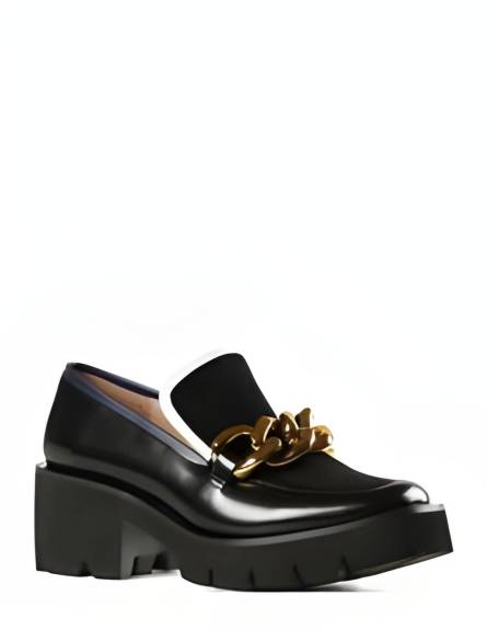 ALL BLACK - Chunk Links Lady Lugg Loafer