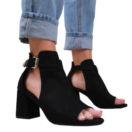 Where's That From - Wheres That From Womens/Ladies Lisa Suede Open Toe Wide Block Heel Sandals