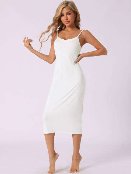 Cheibear - Modal V-Neck Sleeveless Nightgown