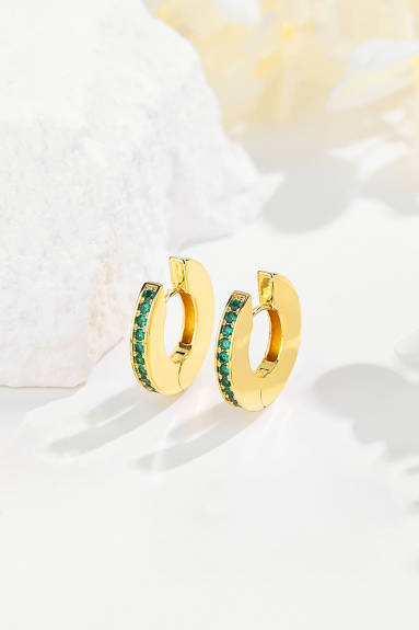 Classicharms-Adara Zirconia Hoop Earrings