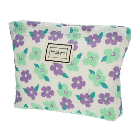 Unique Bargains- Floral Canvas Travel Makeup Bag