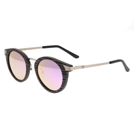 Earth Wood - Zale Polarized Sunglasses - Walnut Zebrawood/Rose Gold