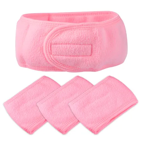 Unique Bargains- 4 Pcs Soft Spa Headband Hair Bands