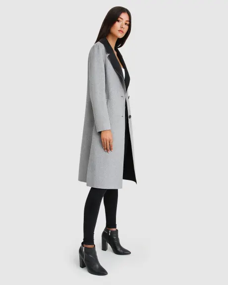 Belle & Bloom Lexington Two Tone Wool Blend Coat