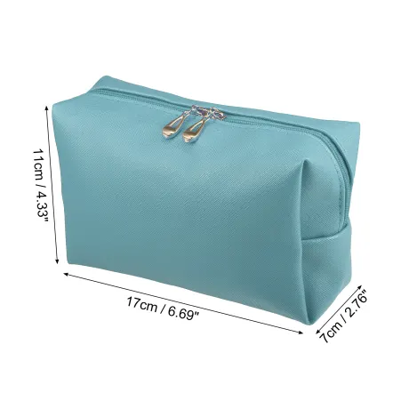 Unique Bargains- Makeup Bag Cosmetic Travel Waterproof PU Leather Case