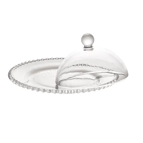 Pearl Collection Crystal Covered Cheese Dish 20x9cm