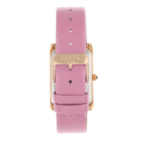 Sophie and Freda - Montre Wilmington avec bracelet en cuir et cristaux Swarovski - Rose