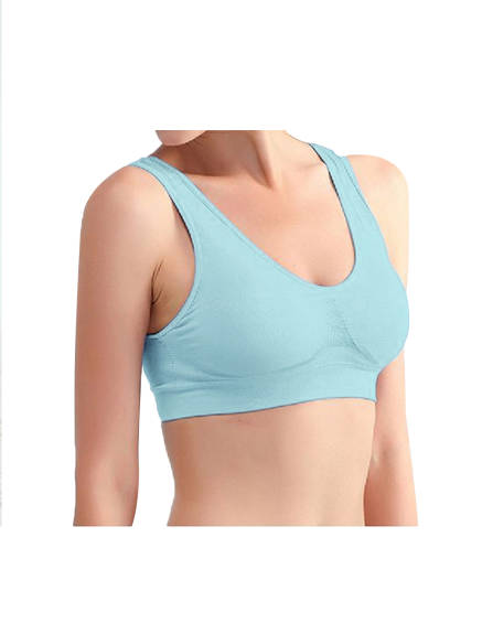 Allegra K- Removable Pads Seamless Wirefree Sleep Vest Top Bra