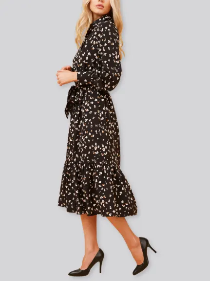 Annick - Renee Maxi Shirt Dress Printed Black