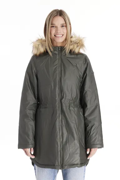 Sofia - Parka de maternité 3 en 1 en tissu ciré