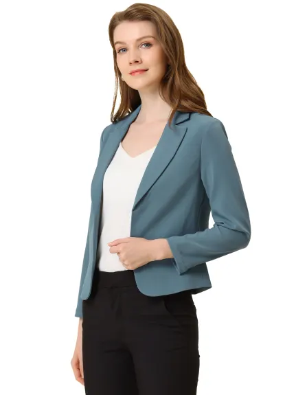 Allegra K- Veste blazer décontractée pour bureau ouvert sur le devant