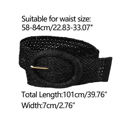 Allegra K- Woven Belts Wide Waist Belt