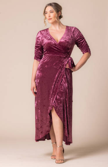 Kiyonna Cara Velvet Wrap Gown (Plus Size)