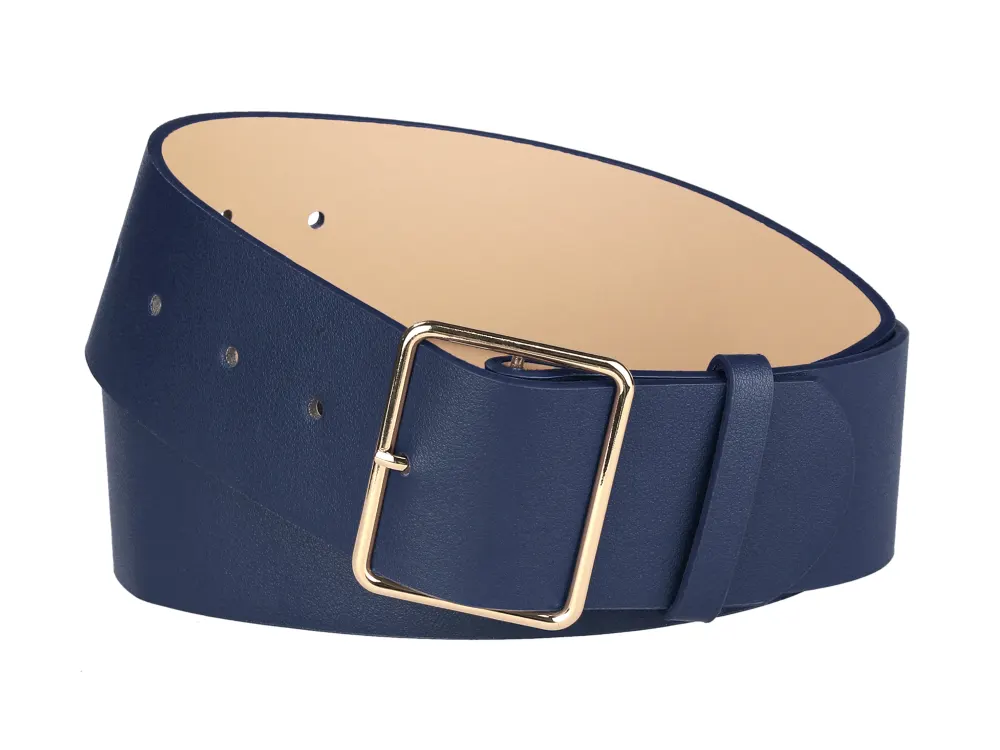 Allegra K- PU Leather Metal Pin Buckle Wide Belt