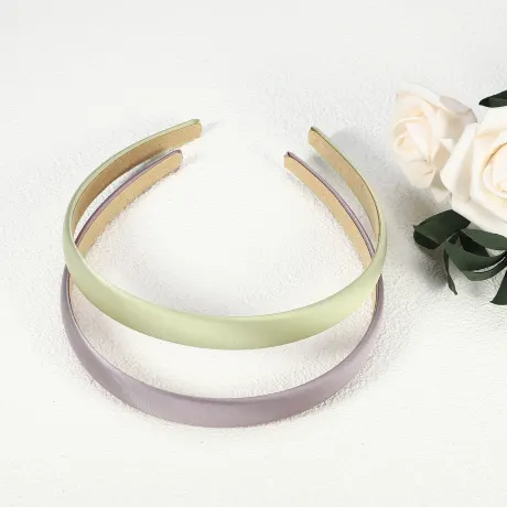 Unique Bargains- 2 Pcs Solid Satin Headbands