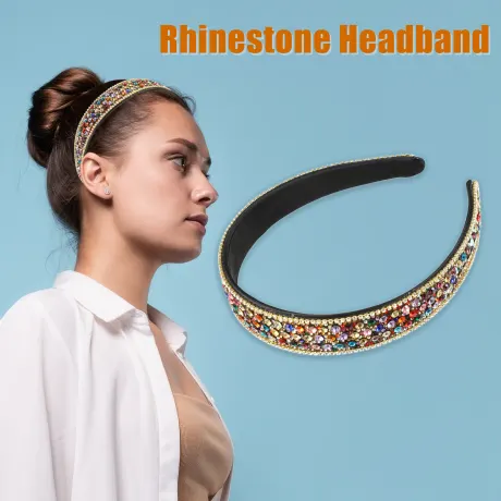 Unique Bargains - Rhinestone Wide Headband