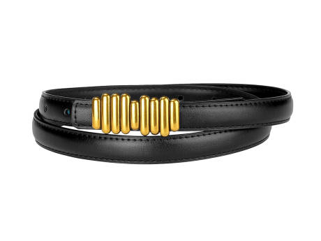 Allegra K- Faux Leather Thin Waist Belt with Buckle