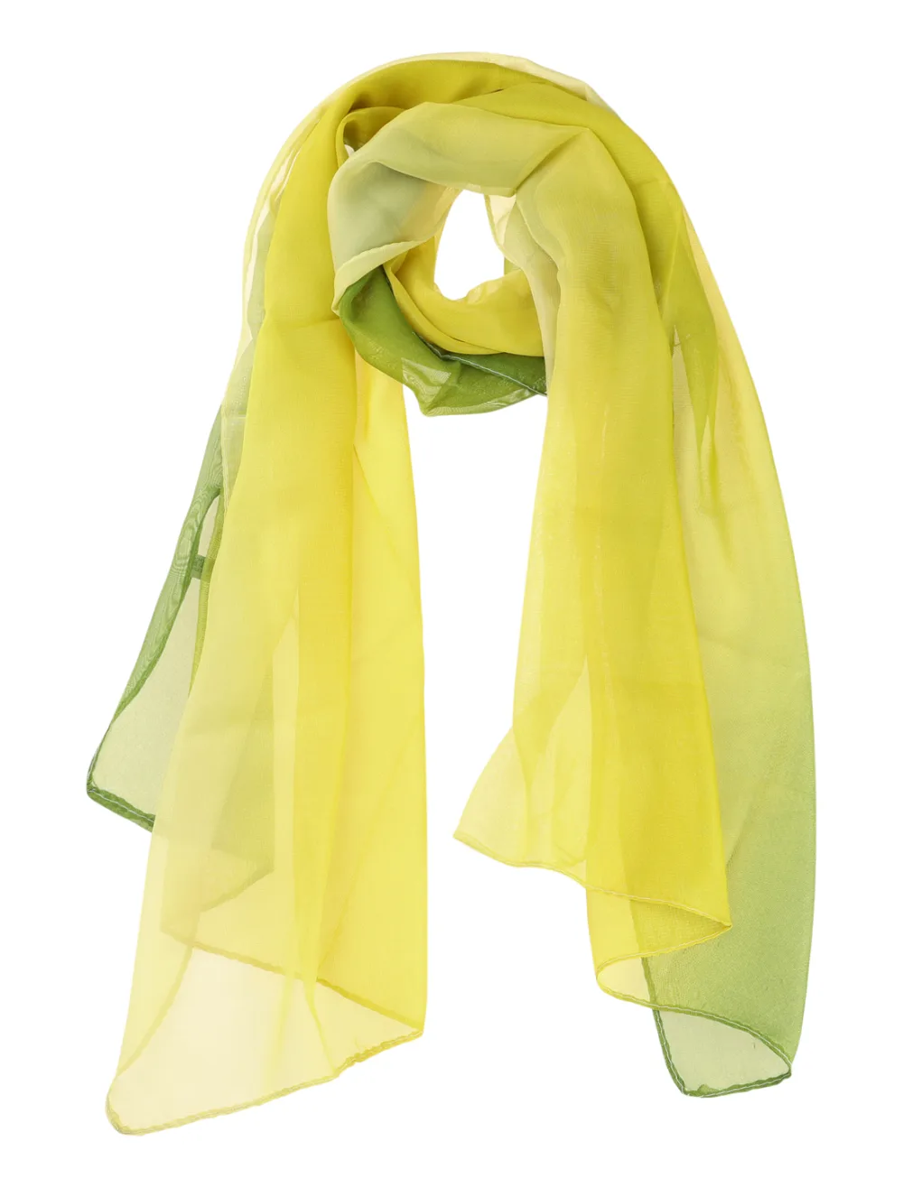 Allegra K- Long Chiffon Gradient Color Wrap Scarf