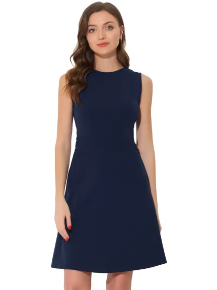 Allegra K - Sleeveless A-line Flare Dress