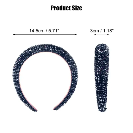 Unique Bargains- Rhinestone Bling Padded Headband Hairband