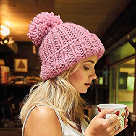 Beechfield - Womens/Ladies Oversized Hand Knitted Beanie