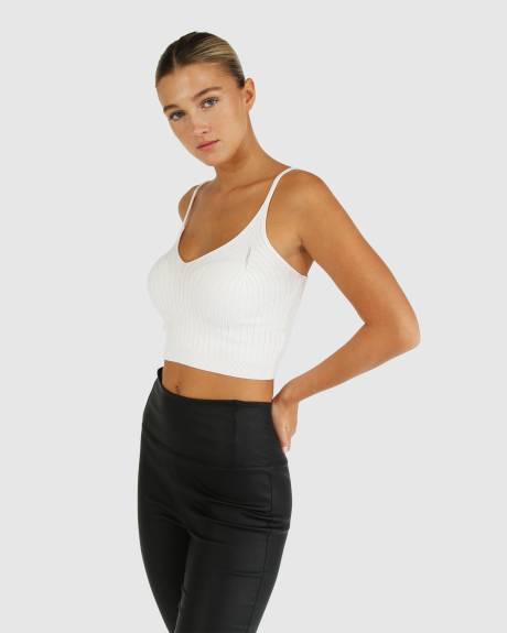 Belle & Bloom All I Need Knit Crop - Cream