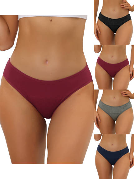 Allegra K- Mid-Rise Hipster Panties Pack, Combo3