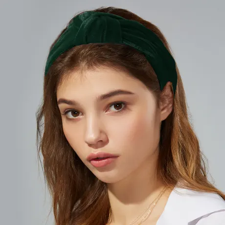 Unique Bargains - Velvet Wide Knotted Headband