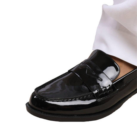 Where's That From - Womens/Ladies Houston Patent Leather Slip-on Wide Loafers