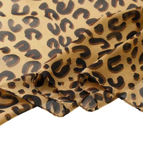 Allegra K- Chiffon Leopard Wrap Shawl Scarves