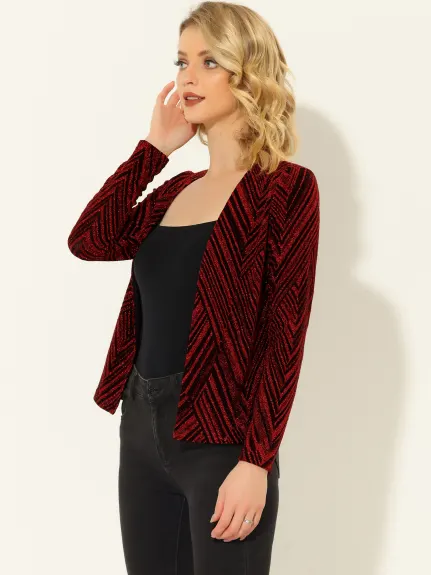 Allegra K- Open-Front Collarless Cardigan