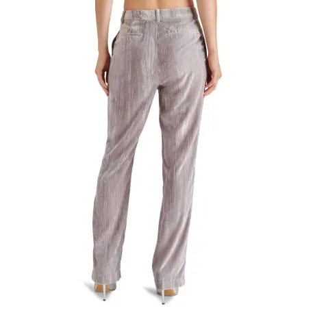 STEVE MADDEN - Mercer Crushed Velvet Mid Rise Straight Leg Pant