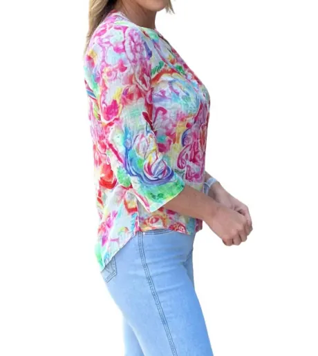 CHARLIE B - Printed Cotton Gauze Blouse