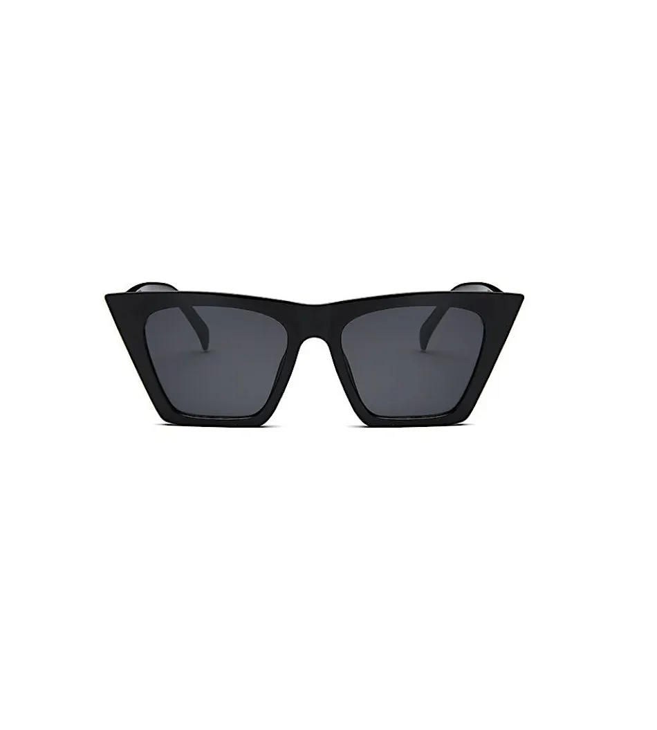 Black Squared Rectangular Sunglasses- Don't AsK