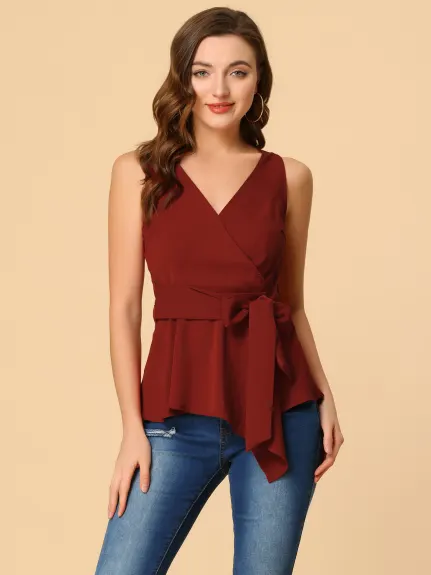 Allegra K- Satin Spaghetti Strap Top