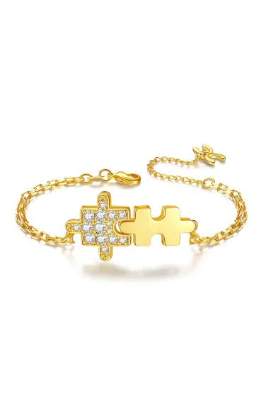 Classicharms-Jigsaw Puzzle Bracelet