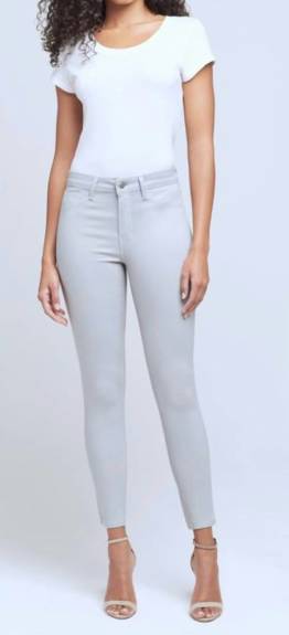 L'Agence - Margot High Rise Coated Skinny Denim Jean