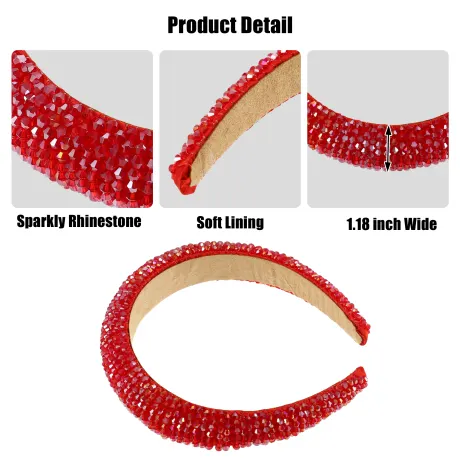 Unique Bargains- Rhinestone Bling Padded Headband Hairband