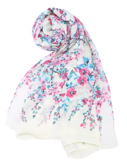 Allegra K- Floral Chiffon Long Scarf Wrap Shawl