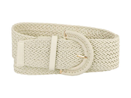 Allegra K- Wide Woven Braided Chunky Buckle Belt